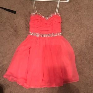 hot pink hoco/prom dress sparkly